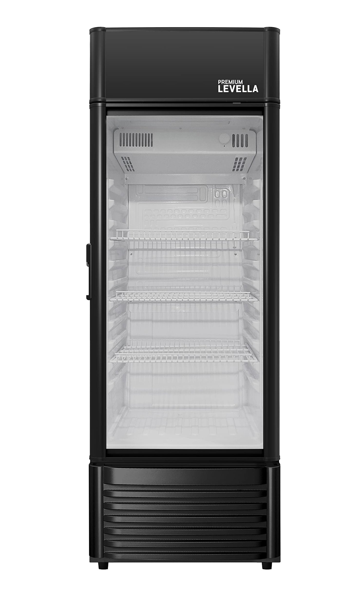 PremiumLevella PRF90DX Glass Door Display Refrigerator Commercial Beverage Cooler Merchandiser With Customizable Lightbox