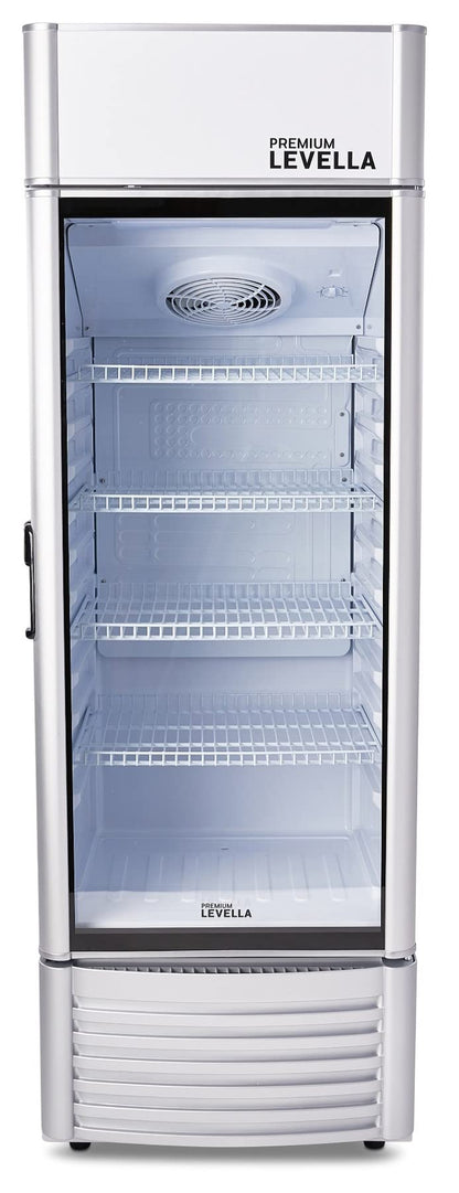 PremiumLevella PRF90DX Glass Door Display Refrigerator Commercial Beverage Cooler Merchandiser With Customizable Lightbox
