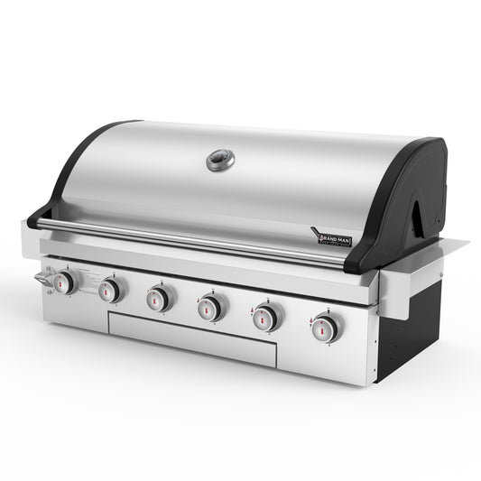Brand-Man Gas Grill Built-In Head, Natural Gas Convertible
