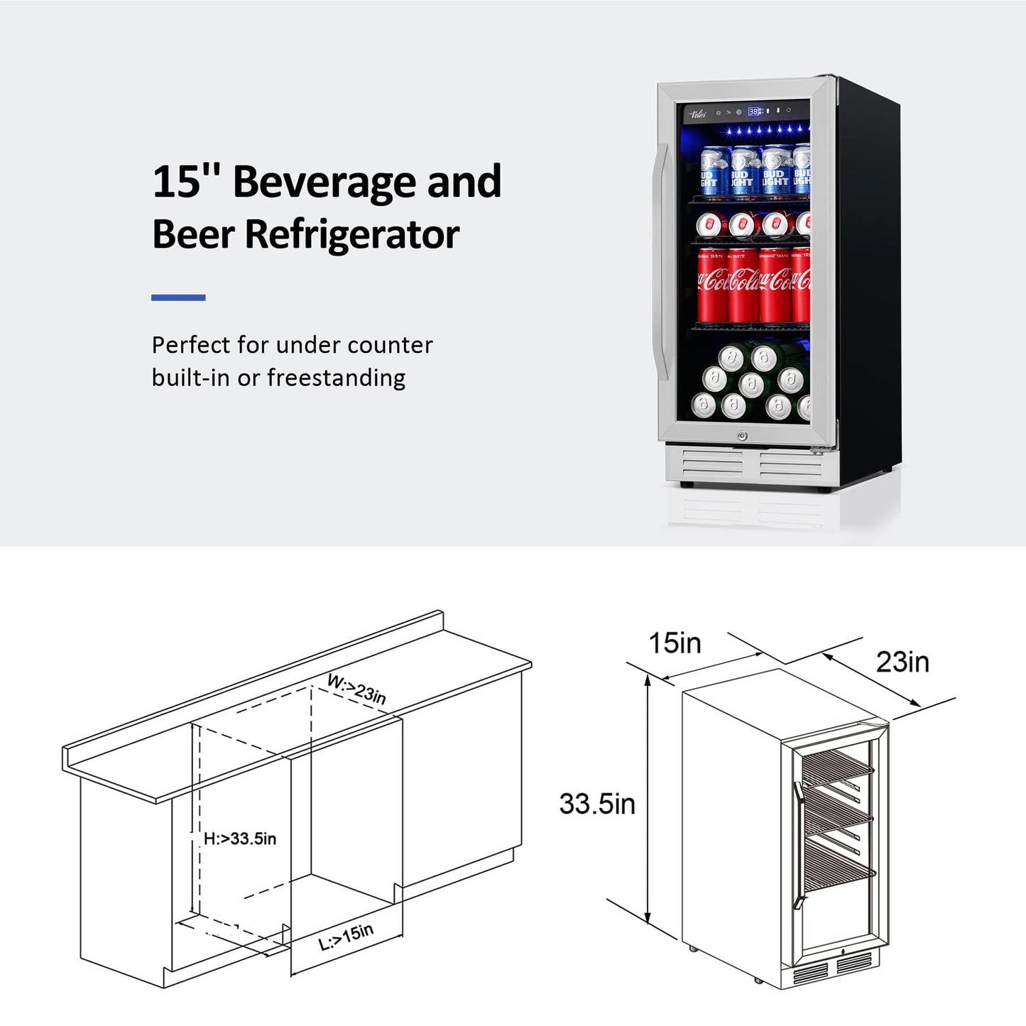 180 Bottles Wine Fridge 24 Inch Dual Zone Wine Cooler Refrigerator Freestanding Wine Refrigerator with Glass Door and Safety Lock, Large Wine Cellar for Home, Office, Kitchen
