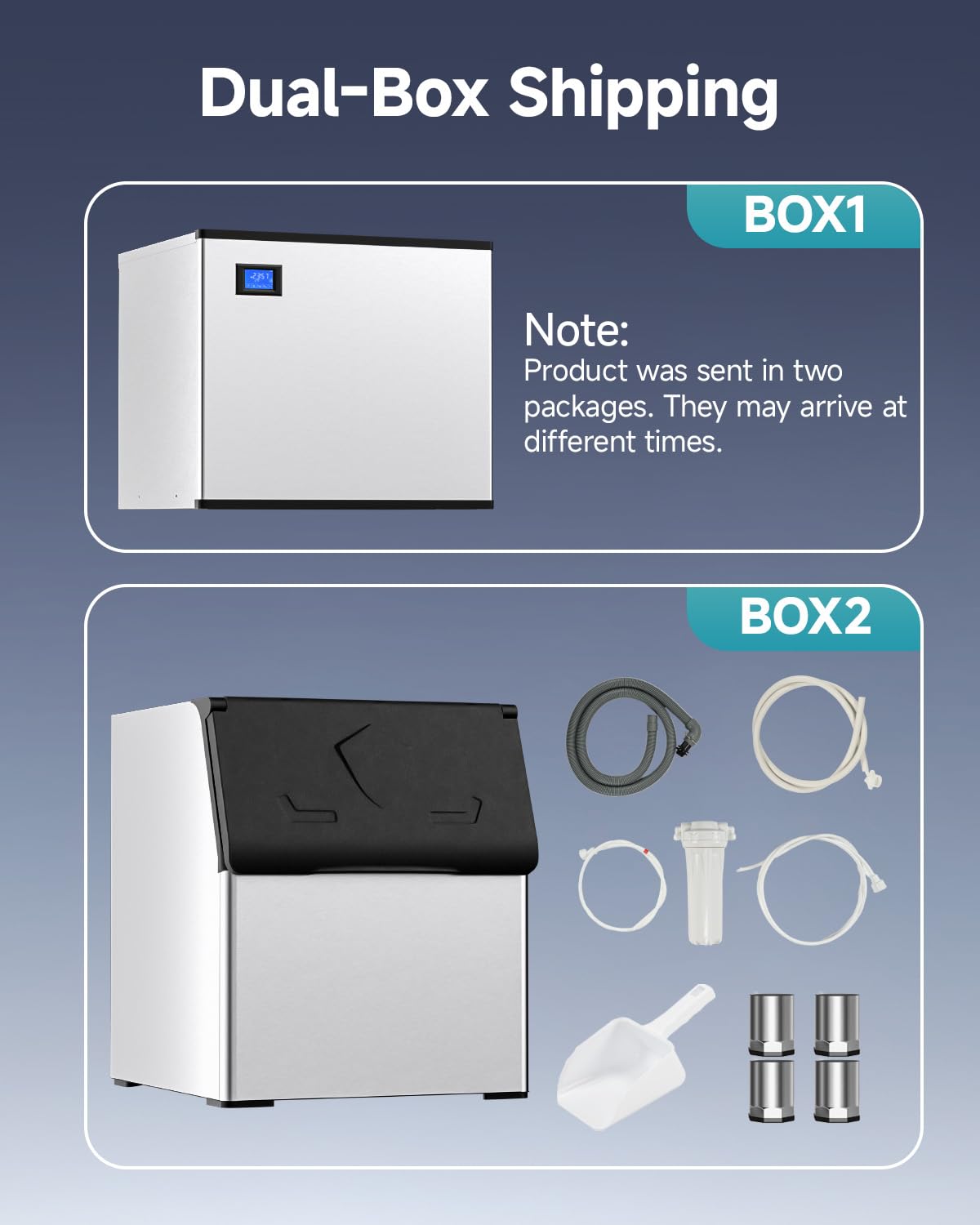 EUHOMY Commercial Ice Maker Machine, Industrial Ice Machine, 250Lbs Storage, Ice Ready in 11-20min, Stainless Steel Ice Maker for Bar/Cafe/Restaurant/Business
