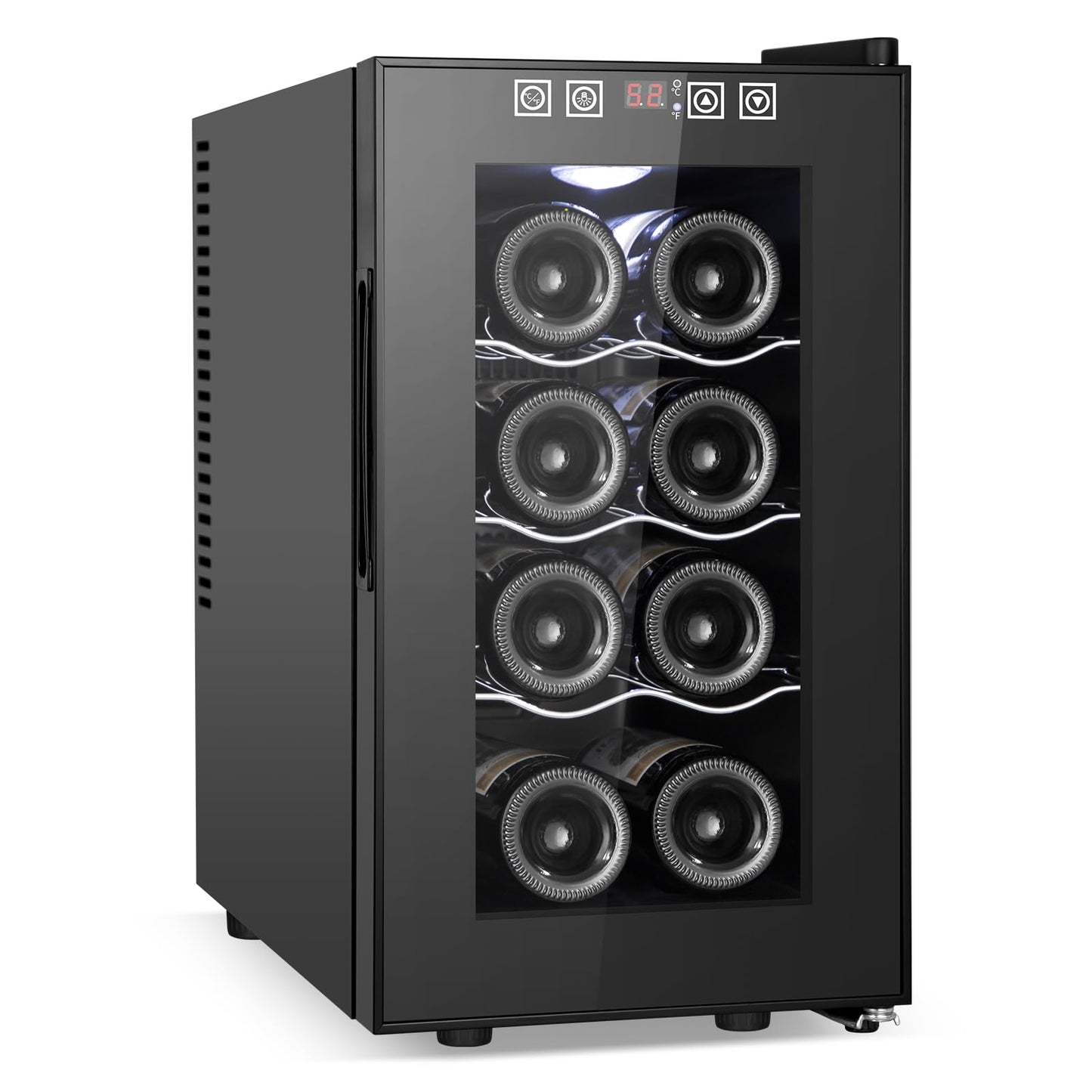 180 Bottles Wine Fridge 24 Inch Dual Zone Wine Cooler Refrigerator Freestanding Wine Refrigerator with Glass Door and Safety Lock, Large Wine Cellar for Home, Office, Kitchen