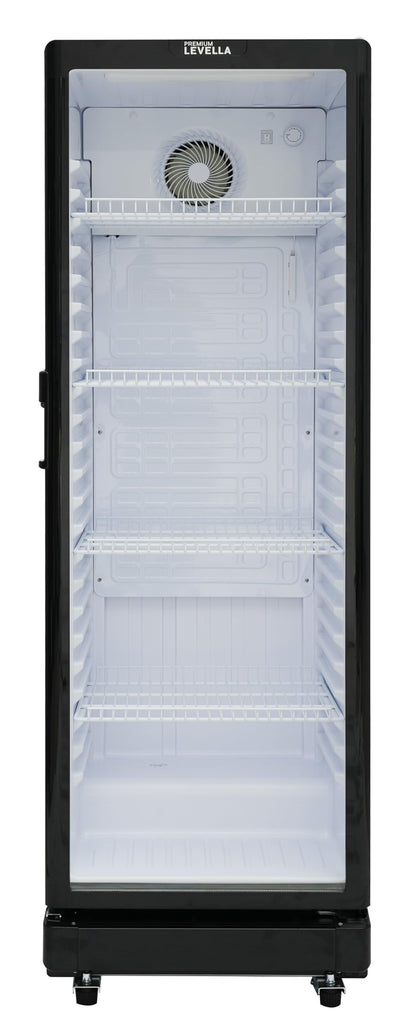 PremiumLevella PRF90DX Glass Door Display Refrigerator Commercial Beverage Cooler Merchandiser With Customizable Lightbox
