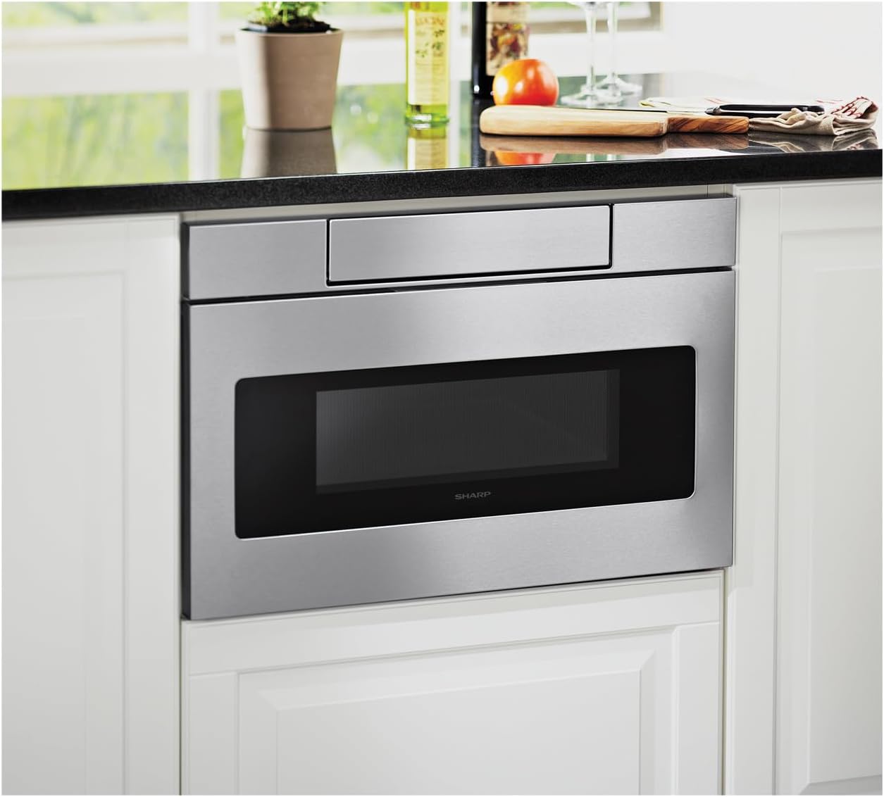 SHARP SMD2470ASY Microwave Drawer Oven, 24-inch, 1.2 Cubic Feet, 950 Watt, Concealed Control Panel with Digital LCD Display, Stainless Steel