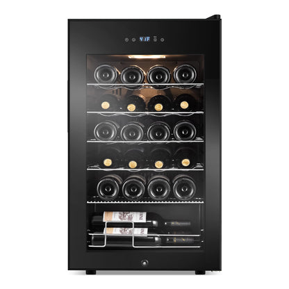 180 Bottles Wine Fridge 24 Inch Dual Zone Wine Cooler Refrigerator Freestanding Wine Refrigerator with Glass Door and Safety Lock, Large Wine Cellar for Home, Office, Kitchen