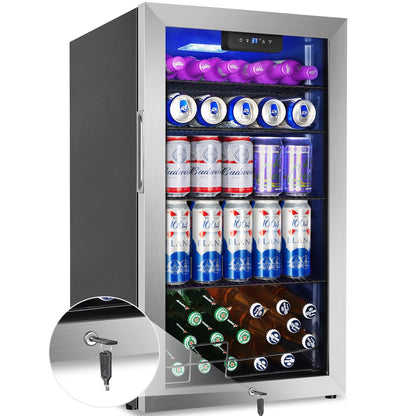 180 Bottles Wine Fridge 24 Inch Dual Zone Wine Cooler Refrigerator Freestanding Wine Refrigerator with Glass Door and Safety Lock, Large Wine Cellar for Home, Office, Kitchen