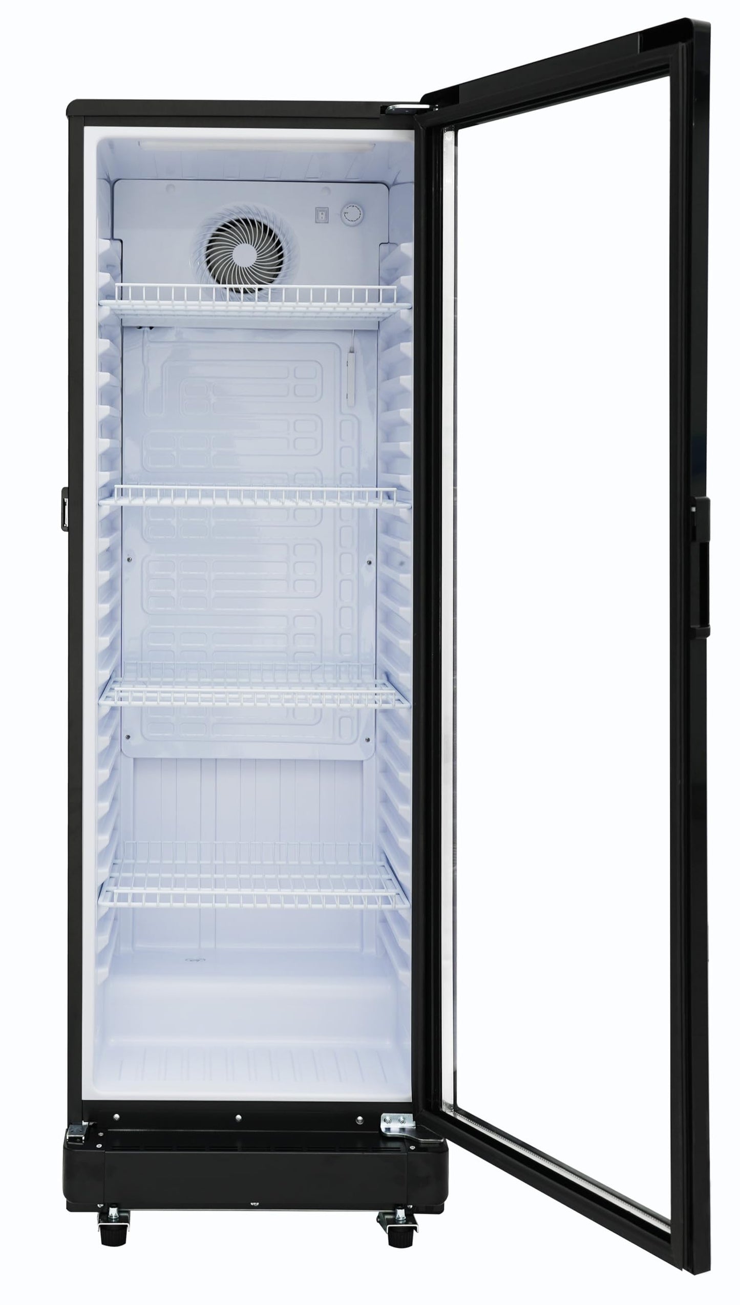 PremiumLevella PRF90DX Glass Door Display Refrigerator Commercial Beverage Cooler Merchandiser With Customizable Lightbox