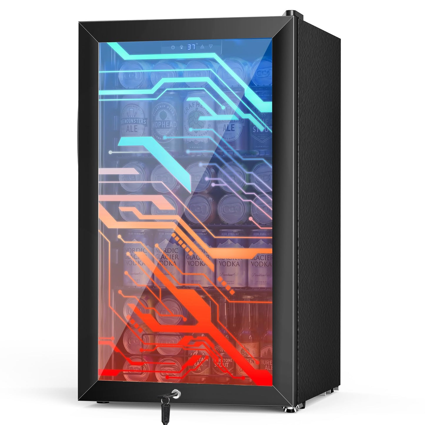 180 Bottles Wine Fridge 24 Inch Dual Zone Wine Cooler Refrigerator Freestanding Wine Refrigerator with Glass Door and Safety Lock, Large Wine Cellar for Home, Office, Kitchen