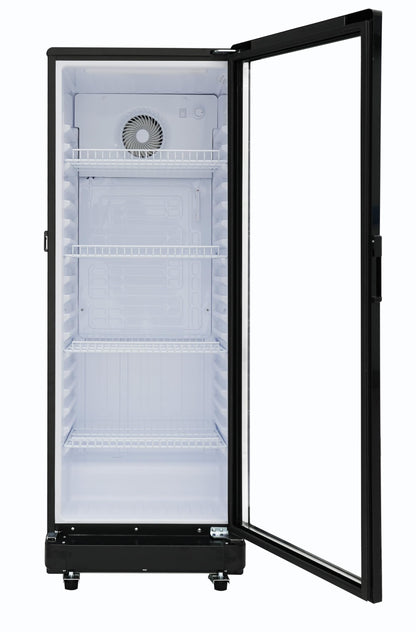 PremiumLevella PRF90DX Glass Door Display Refrigerator Commercial Beverage Cooler Merchandiser With Customizable Lightbox