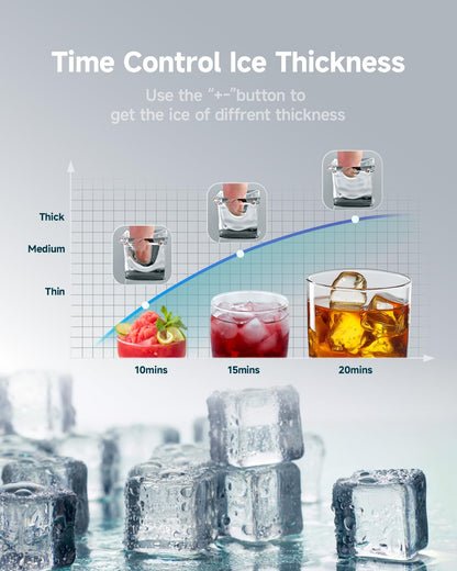 EUHOMY Commercial Ice Maker Machine, Industrial Ice Machine, 250Lbs Storage, Ice Ready in 11-20min, Stainless Steel Ice Maker for Bar/Cafe/Restaurant/Business
