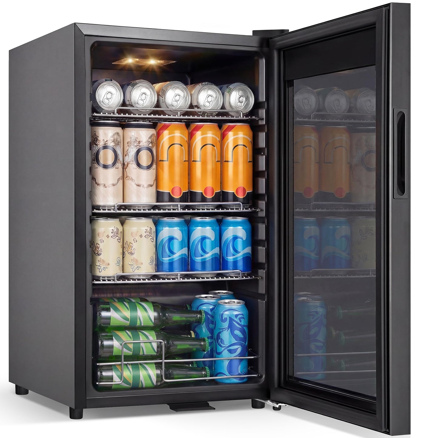 180 Bottles Wine Fridge 24 Inch Dual Zone Wine Cooler Refrigerator Freestanding Wine Refrigerator with Glass Door and Safety Lock, Large Wine Cellar for Home, Office, Kitchen