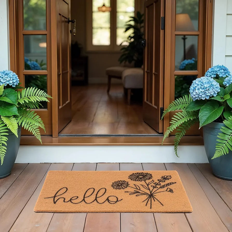 Floral Spring Welcome Doormat