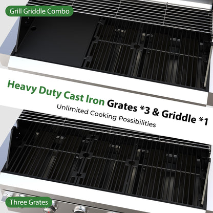 Brand-Man Gas Grill Built-In Head, Natural Gas Convertible