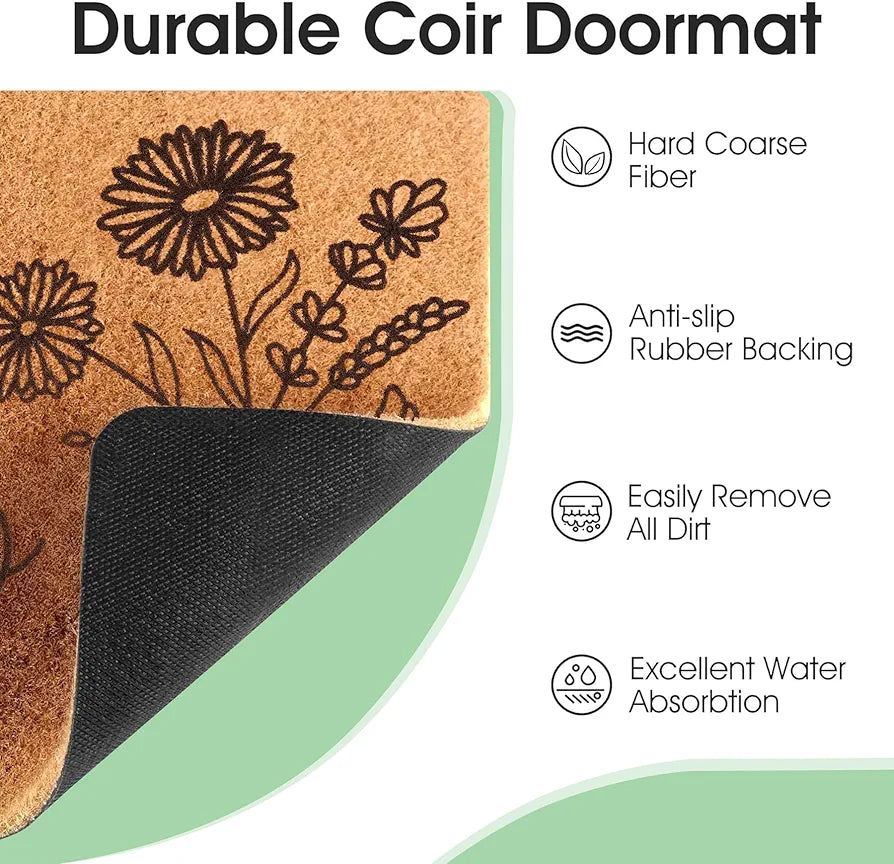 Floral Spring Welcome Doormat