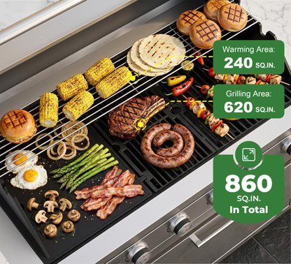 Brand-Man Gas Grill Built-In Head, Natural Gas Convertible