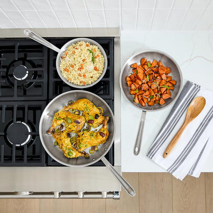 All-Clad D5® Stainless Steel Core 10 Piece Cookware Set- Made in USA- The Upgrade for Supremely Even Heat- Includes Frying Pans, Saucepan, Sautépan, Stockpot -Oven Safe & Induction Compatible